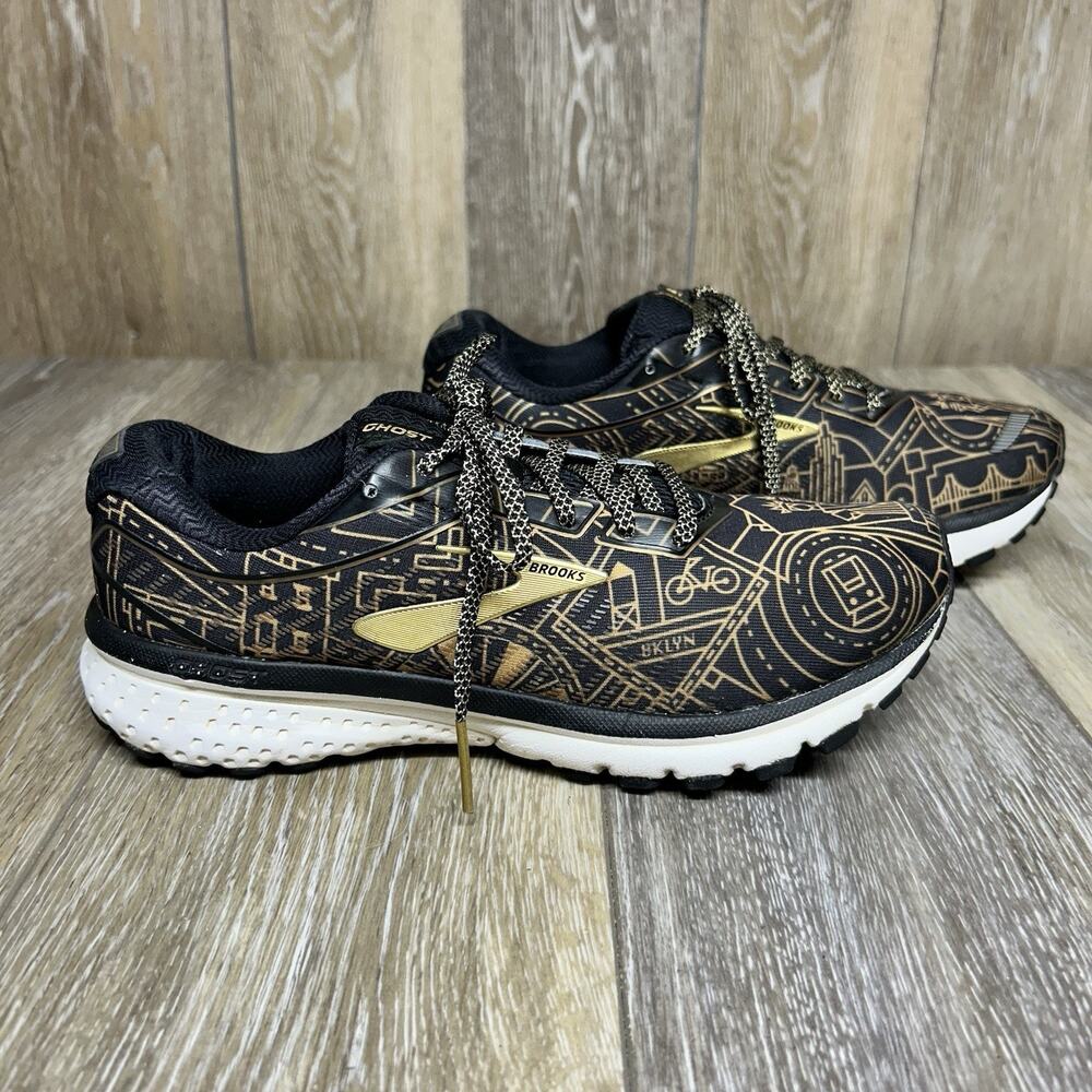 Brooks Ghost 12 Black Gold NYC Marathon Women’s US Size 7.5 Running Shoes